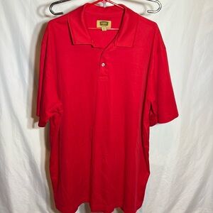 Men’s 2XLT short sleeved polo shirt red The Foundery